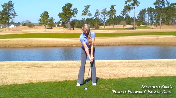 Myrtle Beach Golf Tip with Meredith Kirk: “Push It Forward” to Gauge Arm Position