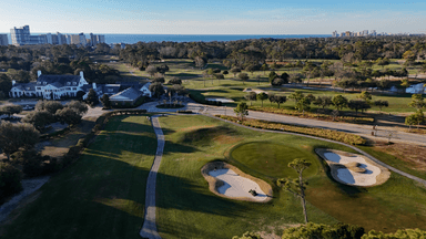 Pine Lakes 9th Green and Clubhouse