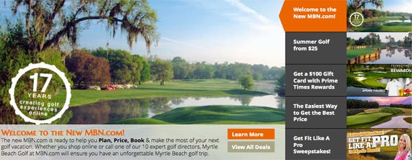 Myrtle Beach Golf at MBN.COM Unveils Exciting New Look