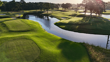 PineHills 11th Tee Low with 17th Green