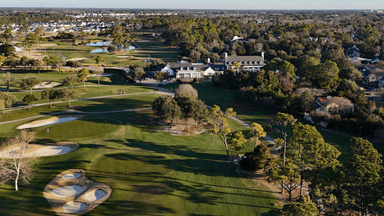 Pine Lakes 15th Green and 18th Green and Clubhouse