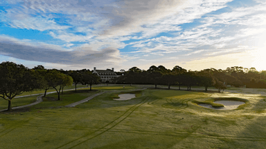 Pine Lakes Country Club 18th Approach with Clubhouse